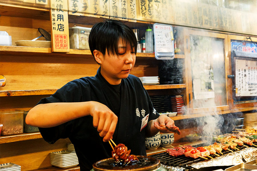 焼きシーン